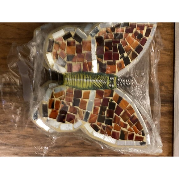 Hanging Mosaic Tile Butterflies Set of Three - Picture 5 of 6